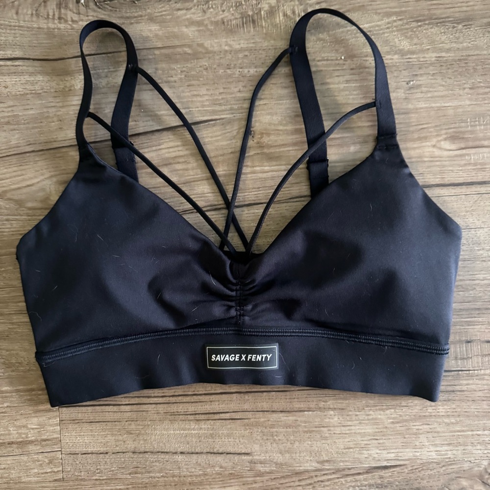 Savage X Fenty Midnight Black Strappy Bralette